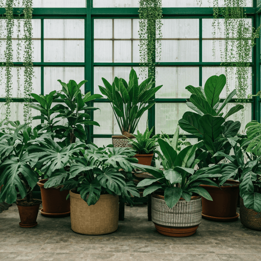 Verschiedene Topfpflanzen für Indoor und Outdoor